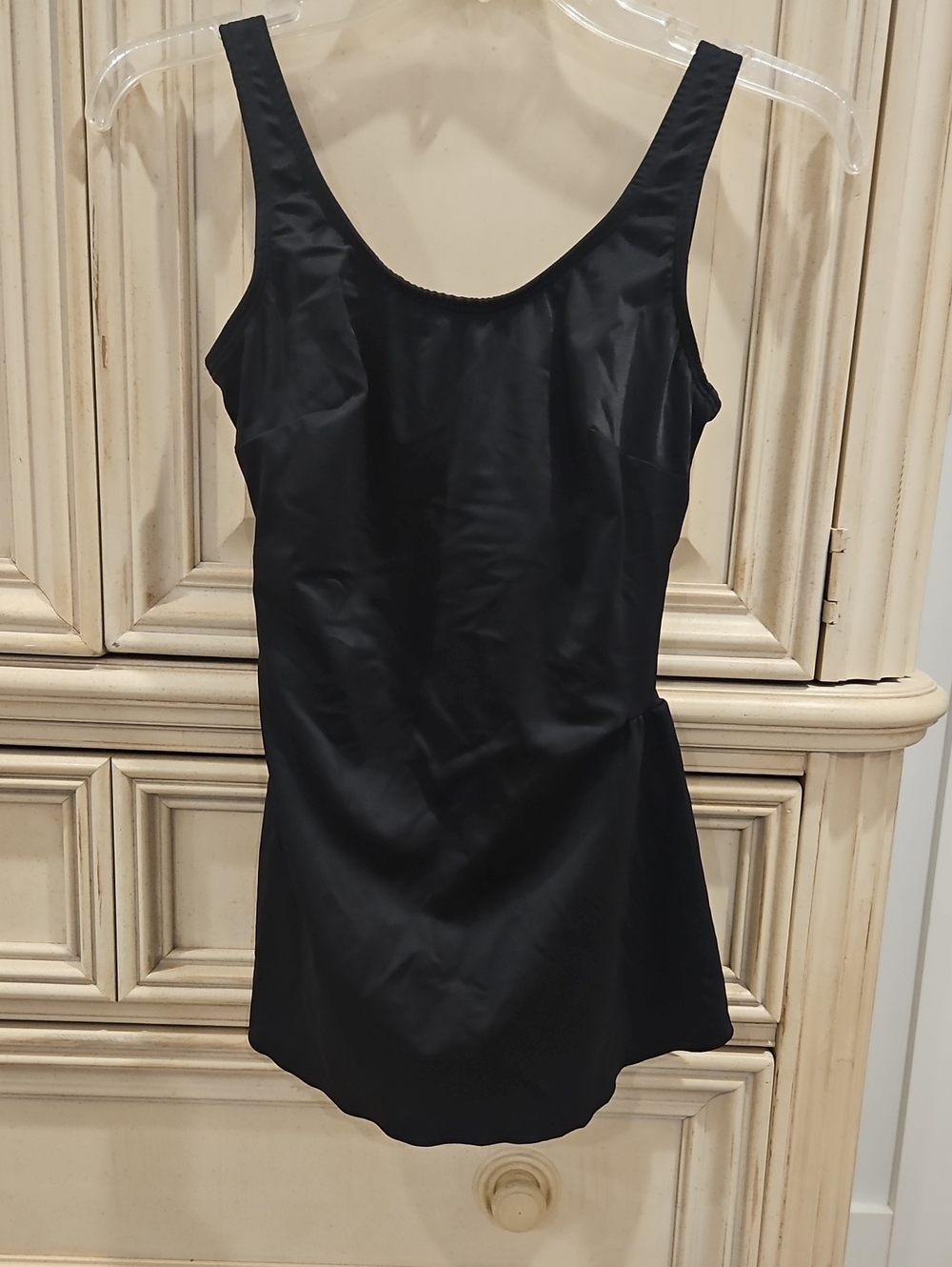 Classic Black One-Piece Swimskirt